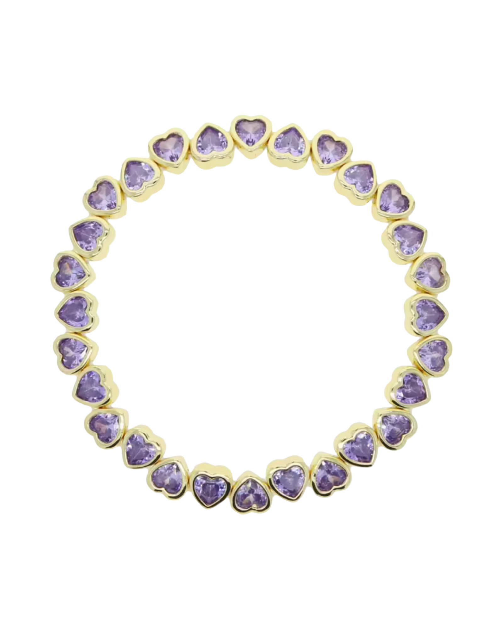 Purple Hearts Bracelet