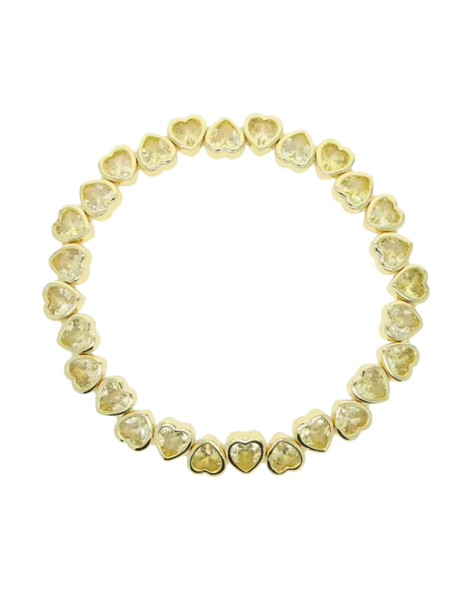 Yellow Hearts Bracelet