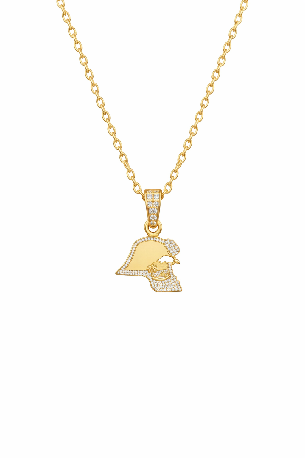 Kuwait Map Necklace
