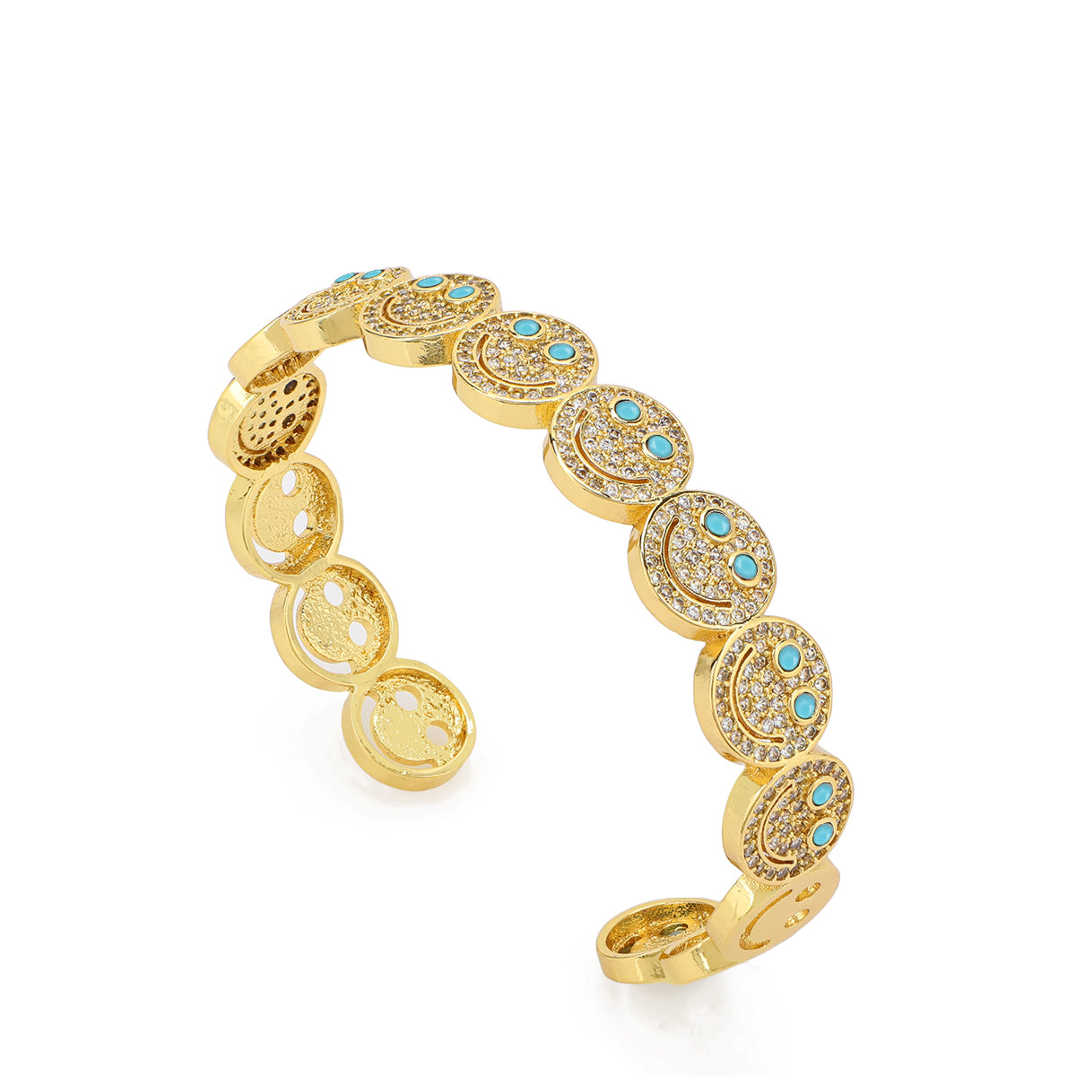 Smiley Face Bangle Gold