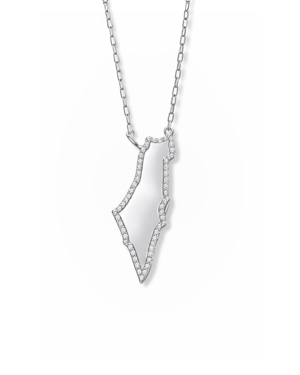 Palestine Map Necklace