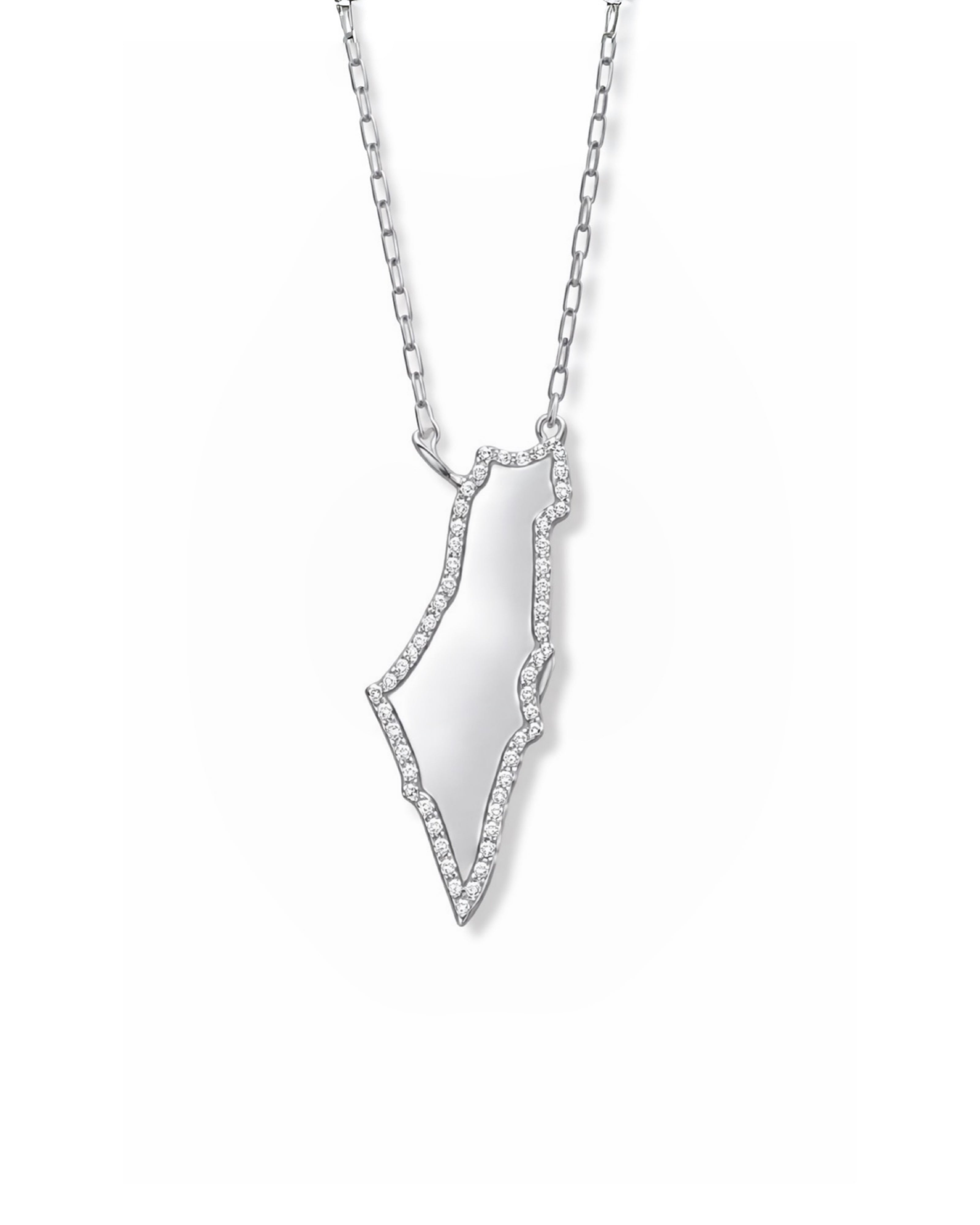 Palestine Map Necklace