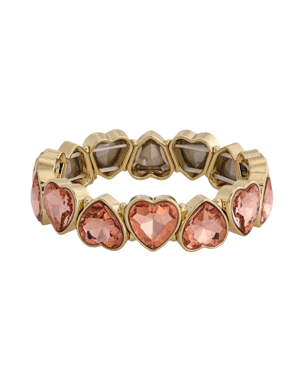 Extra Peach Love Loops Bracelet - Peach & Gold Color