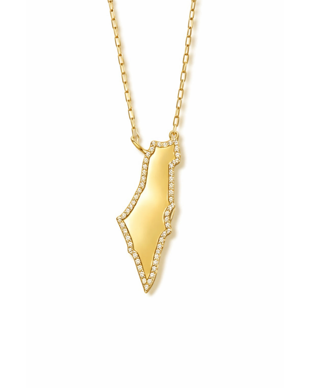Palestine Map Necklace