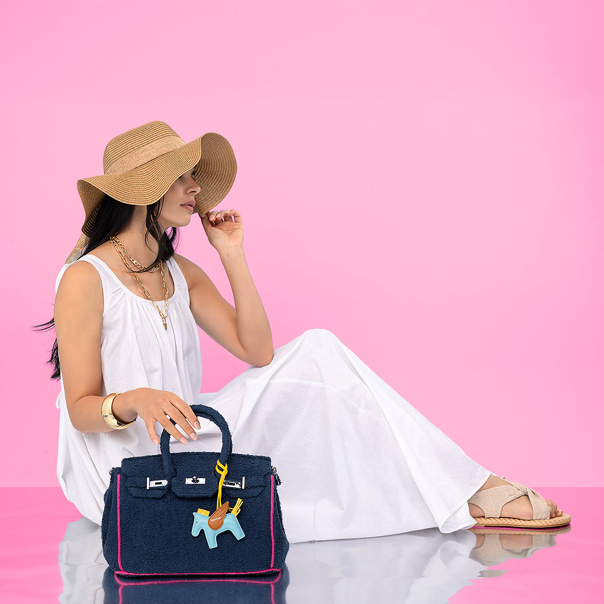 Terry Tote Bag - Navy