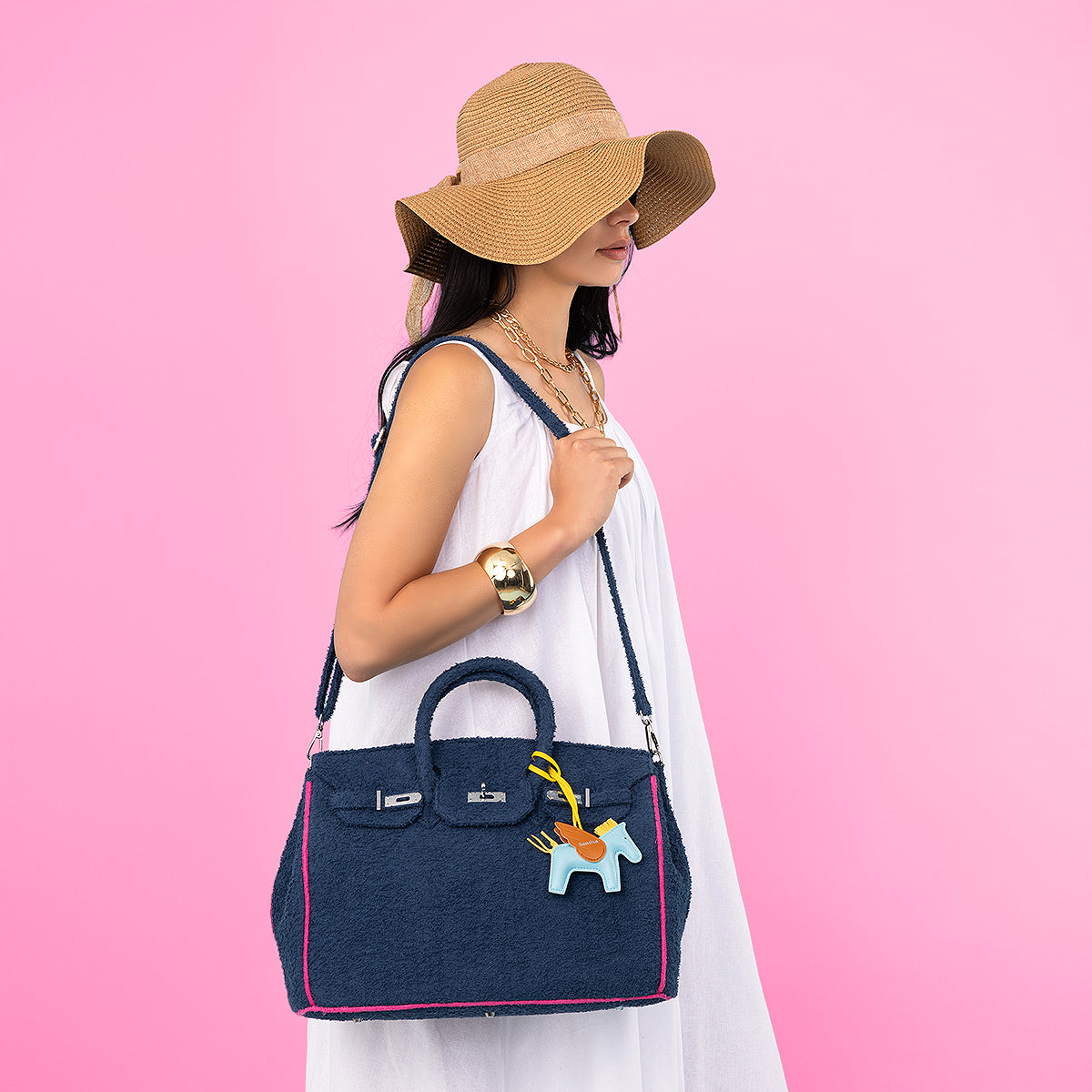 Terry Tote Bag - Navy