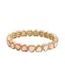 Mini Peach Love Loops Bracelet - Peach & Gold Color
