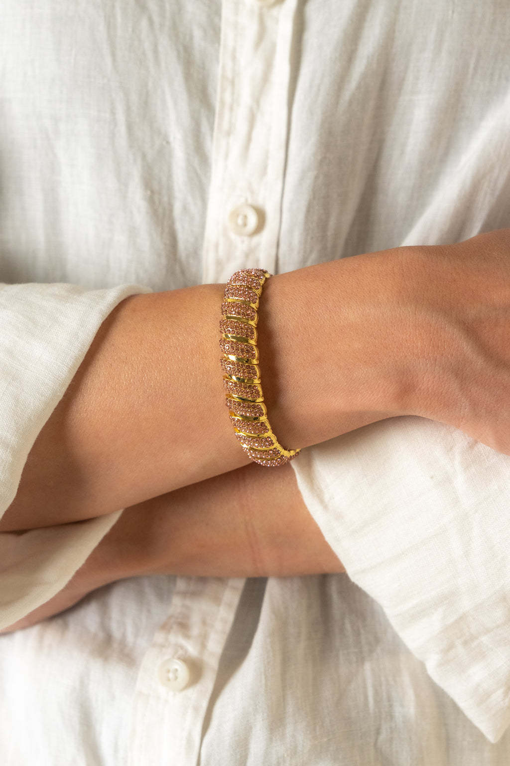 Pink - Gold Twistlets Bracelet