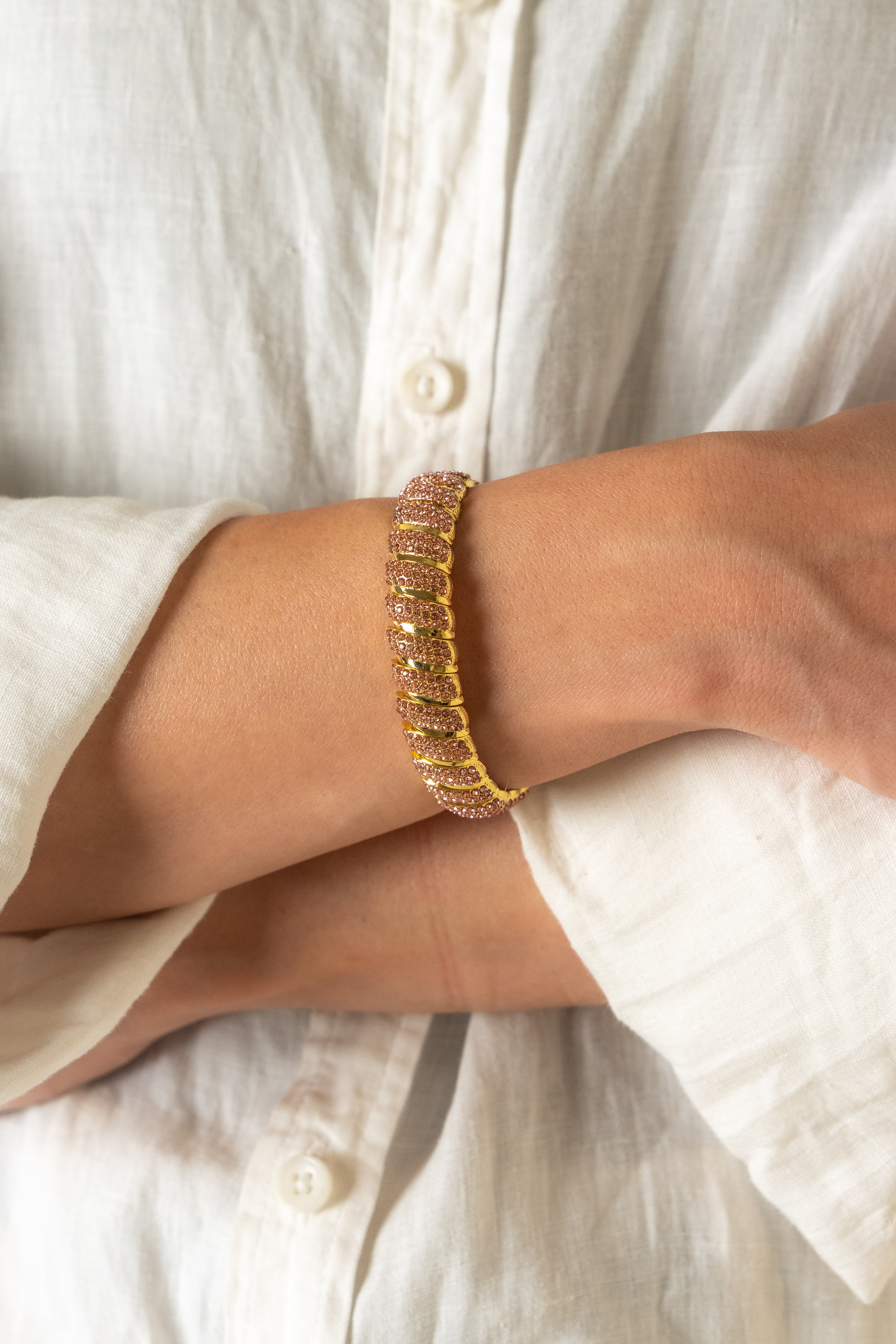 Pink - Gold Twistlets Bracelet