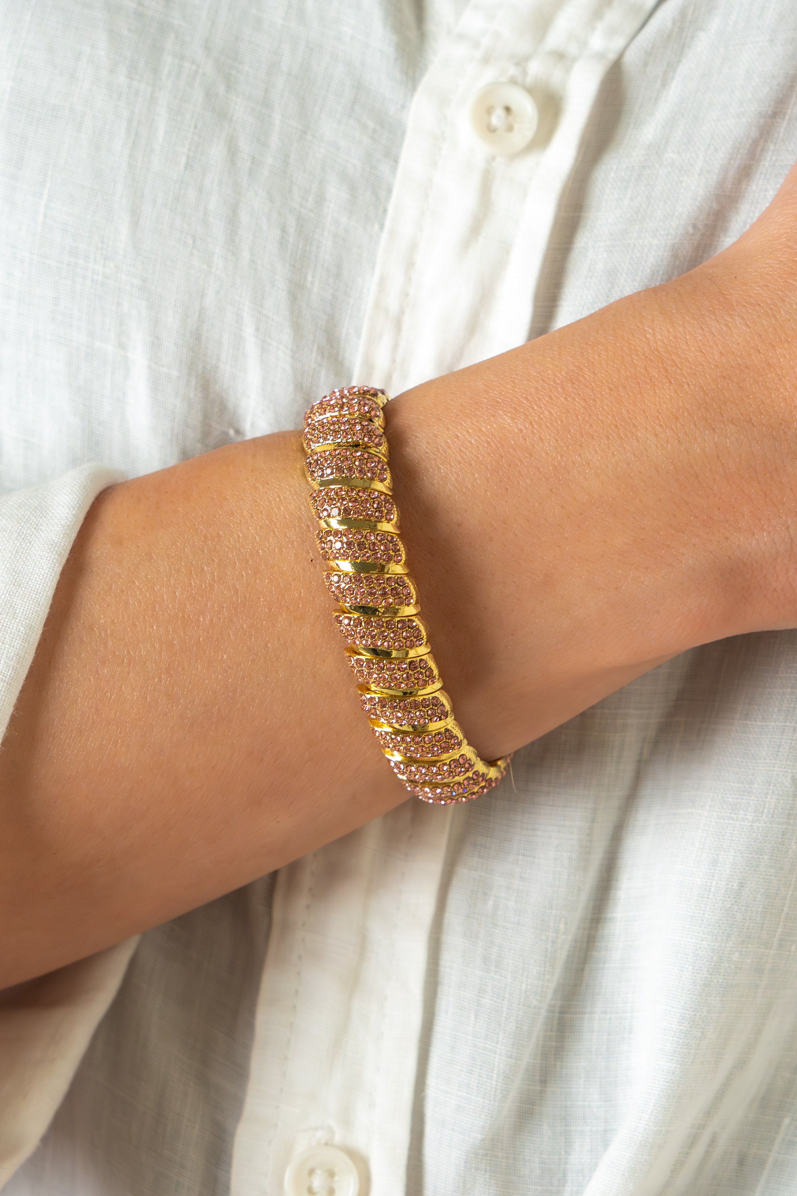 Pink - Gold Twistlets Bracelet