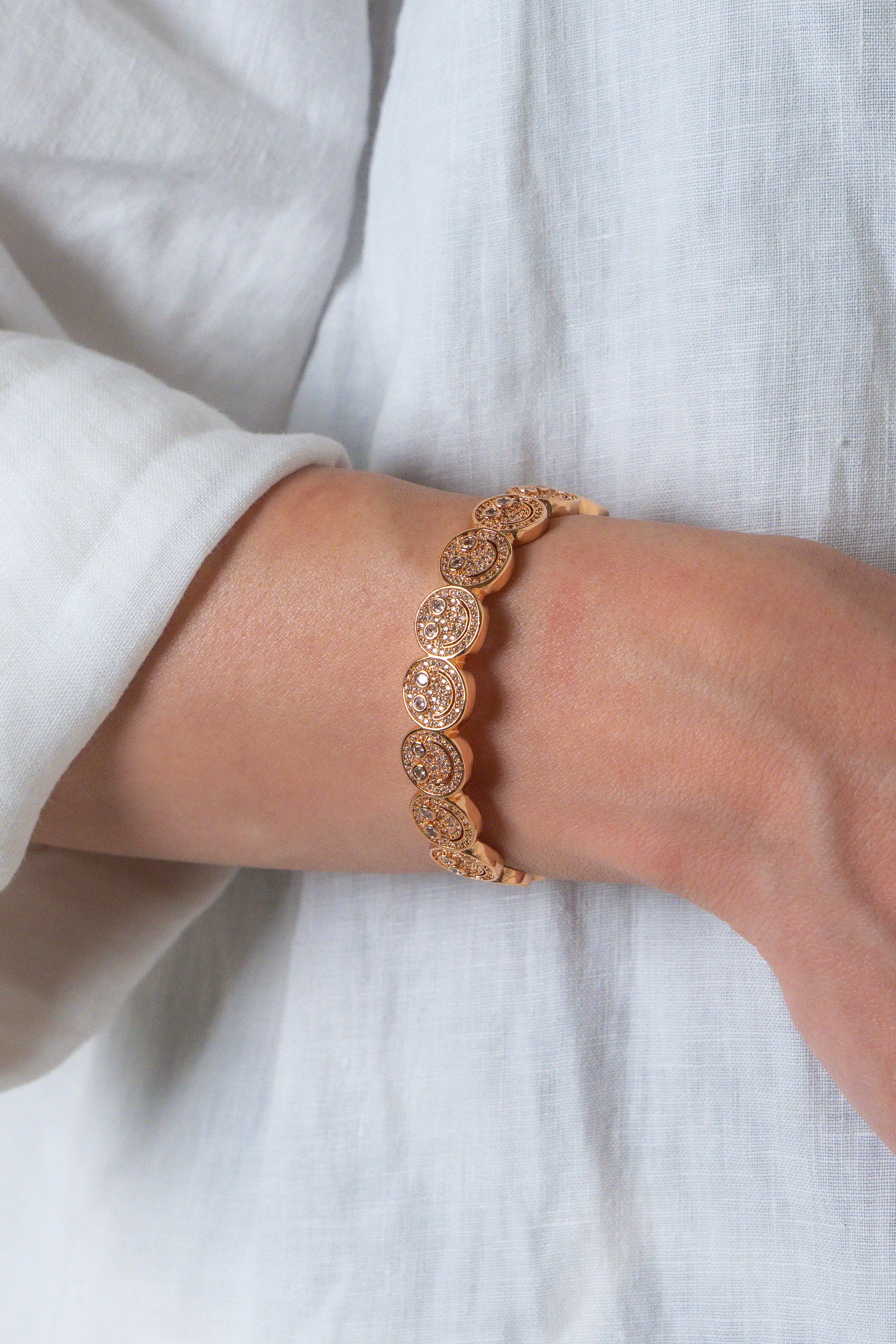 Rose Gold Smiley Bracelet