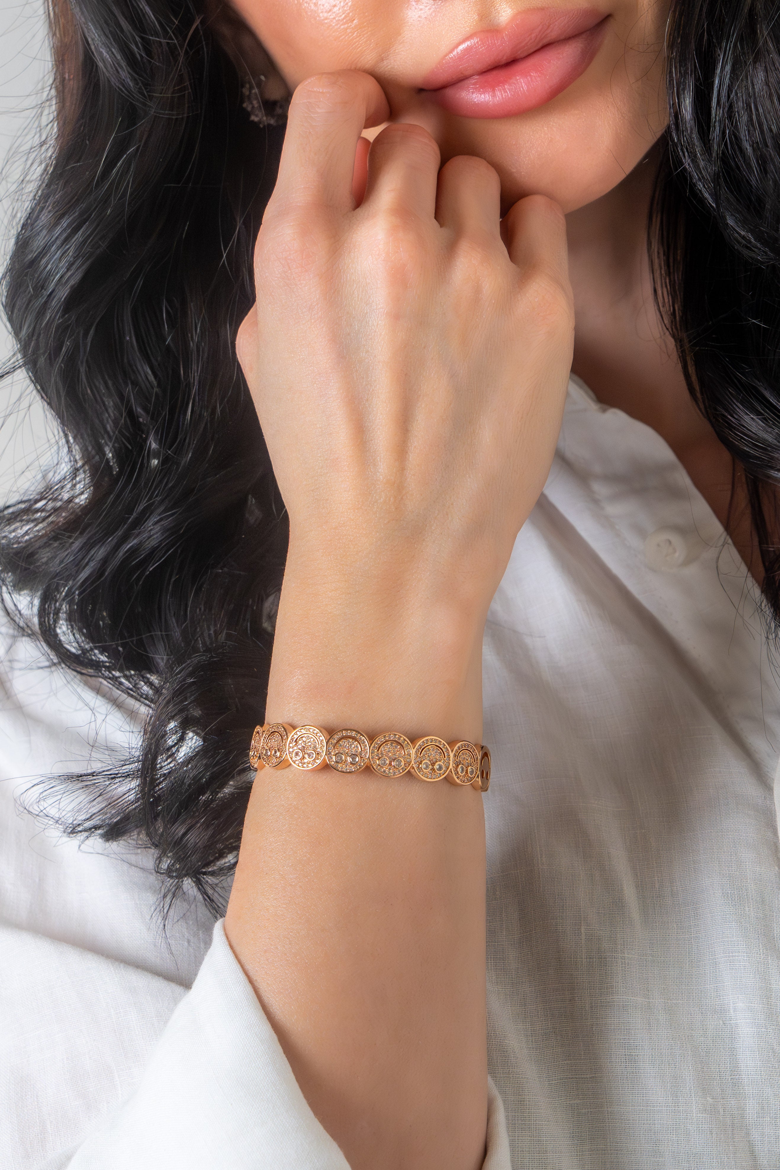 Rose Gold Smiley Bracelet