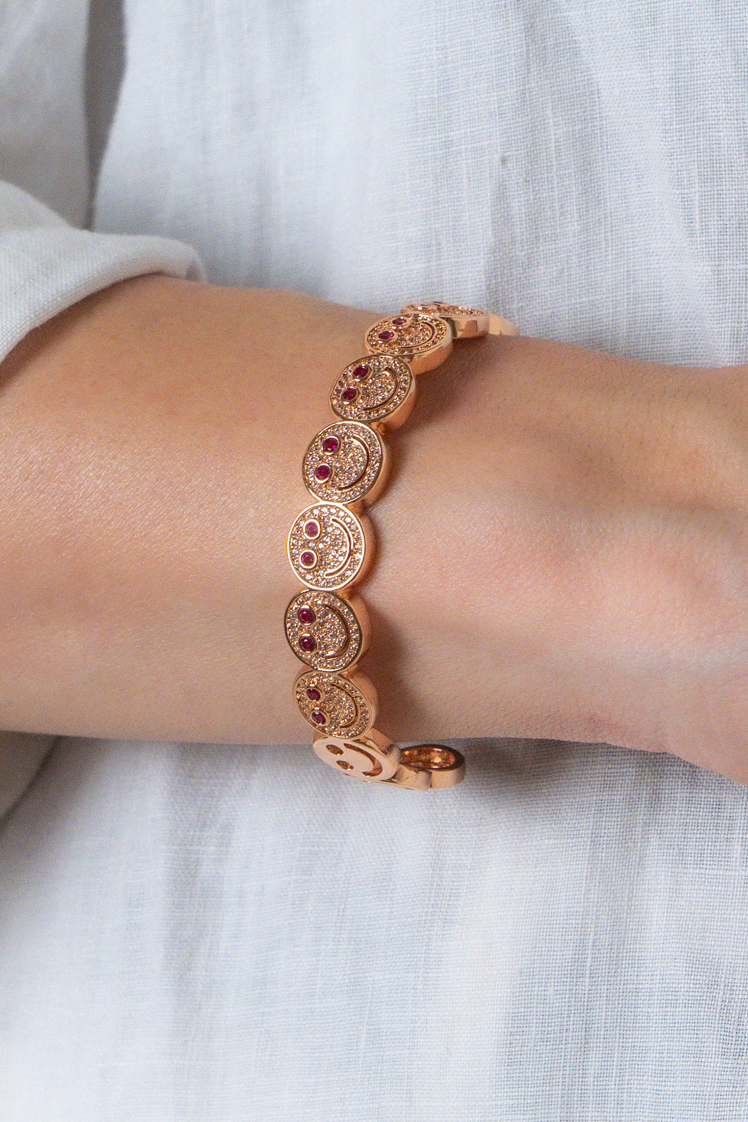 Rose Gold Smiley Bracelet