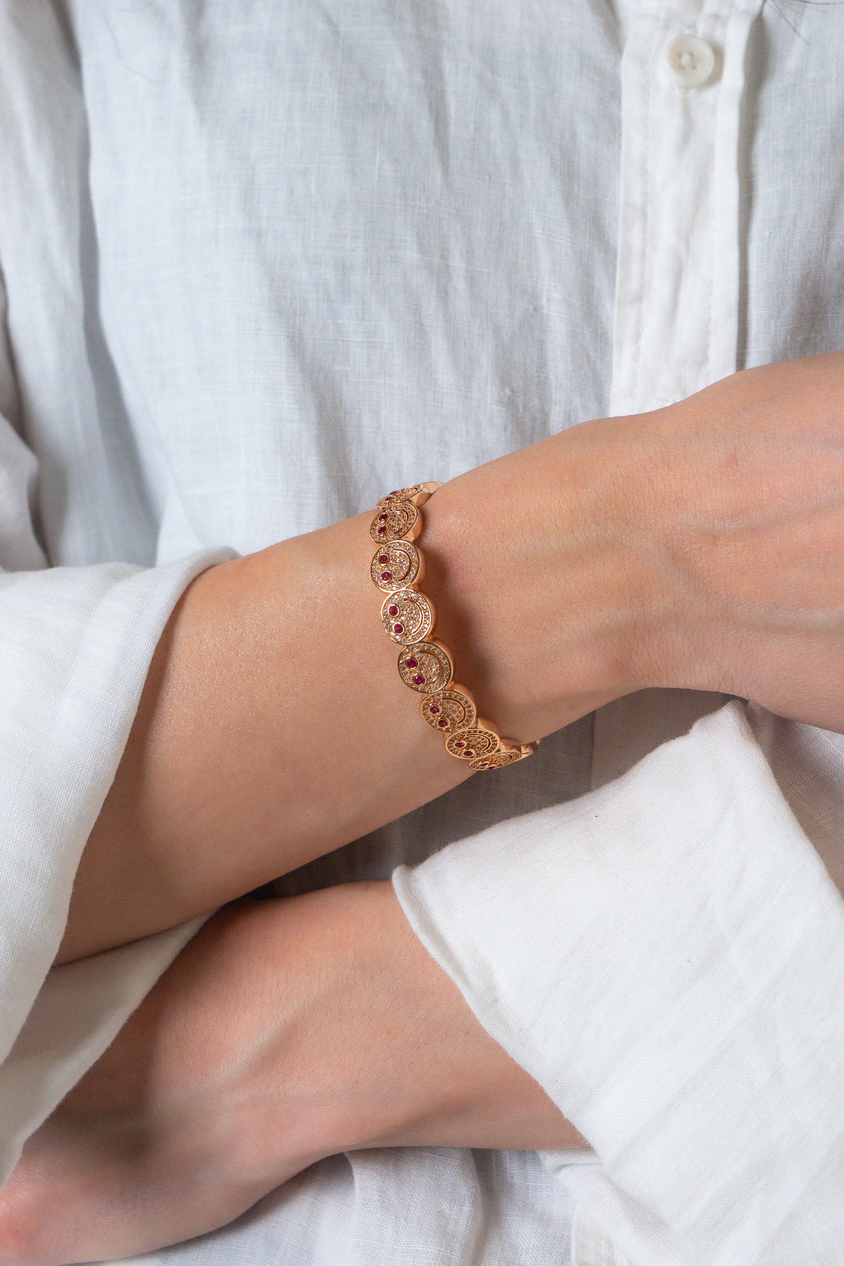 Rose Gold Smiley Bracelet