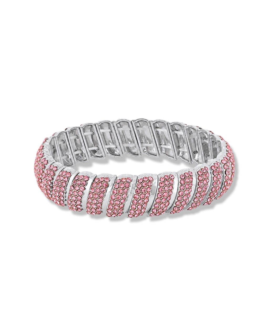 Pink Silver Twistlets Bracelets