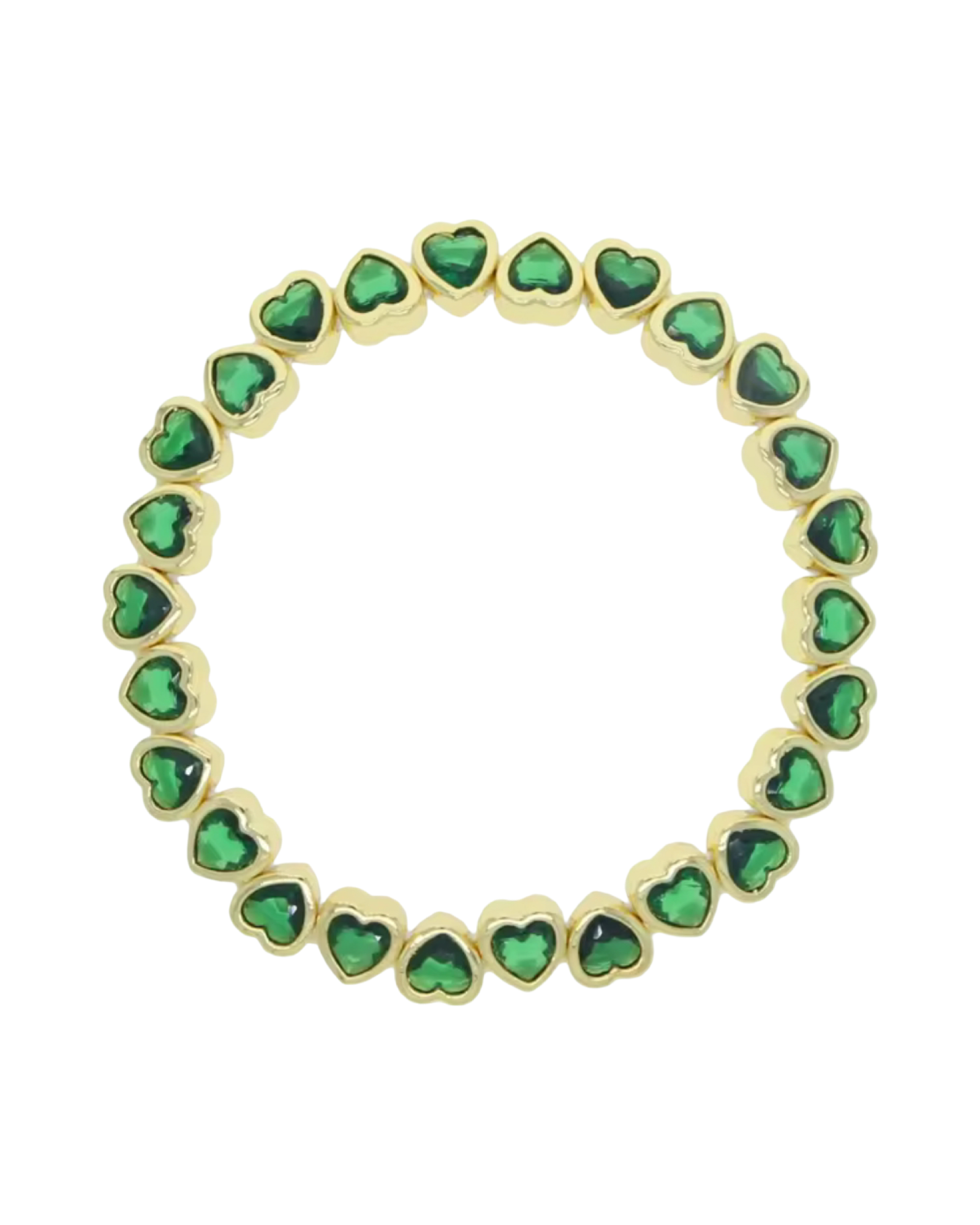 Green Hearts Bracelet