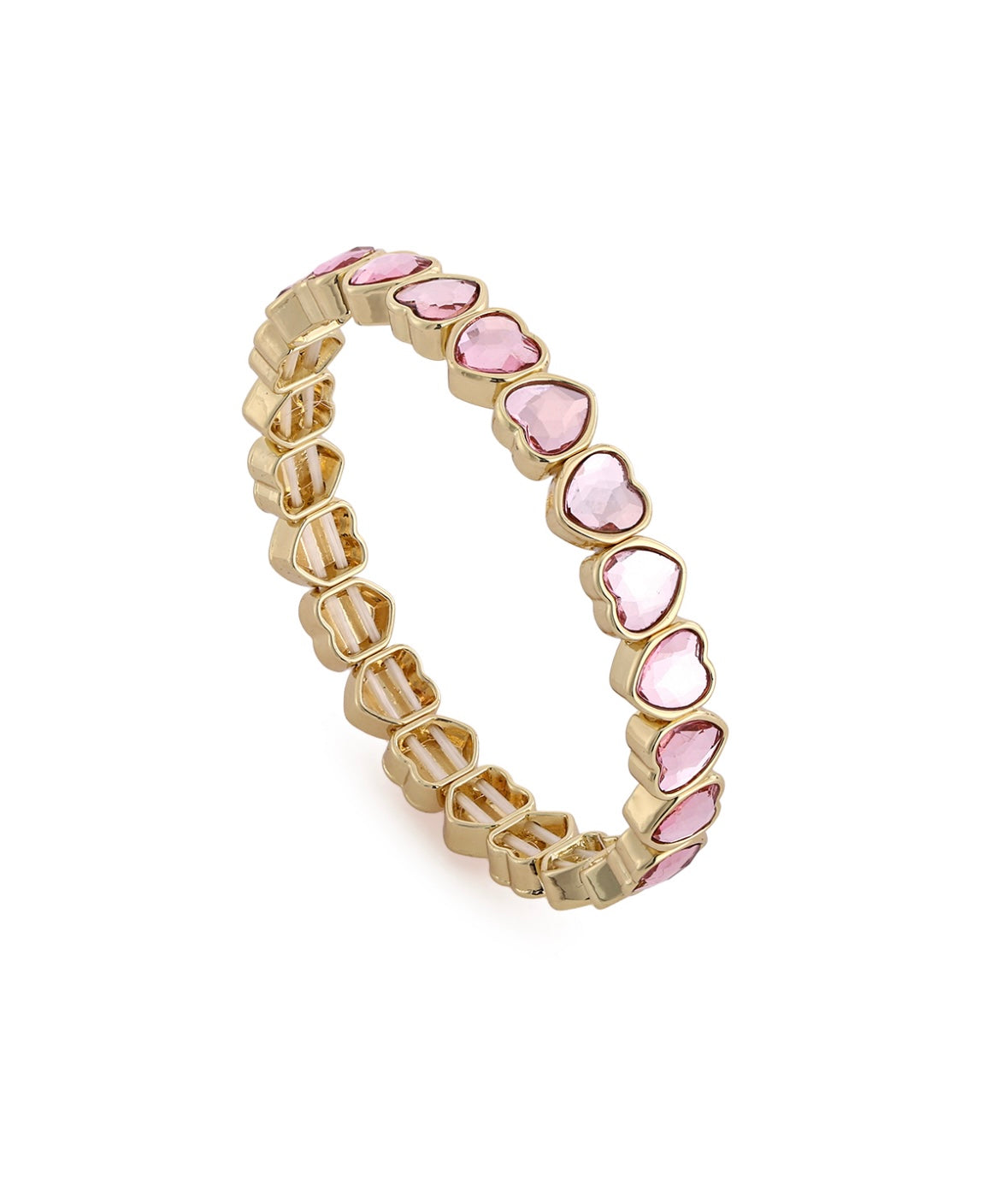Mini Pink Love Loops Bracelets - Pink & Gold Color